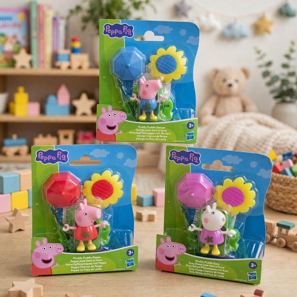 Hasbro Peppa Pig Muddy Puddle Peppa Figure Set Assorted Colors Ages 3+